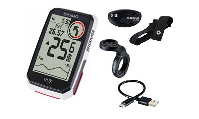 Превью  Велокомпьютер SIGMA ROX 4.0 Sensor Set беспроводной (30 функций) Белый